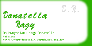 donatella nagy business card